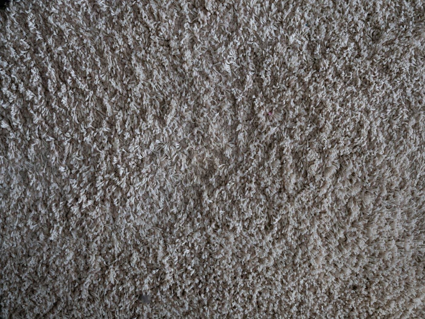 Close-up of plush gray carpet